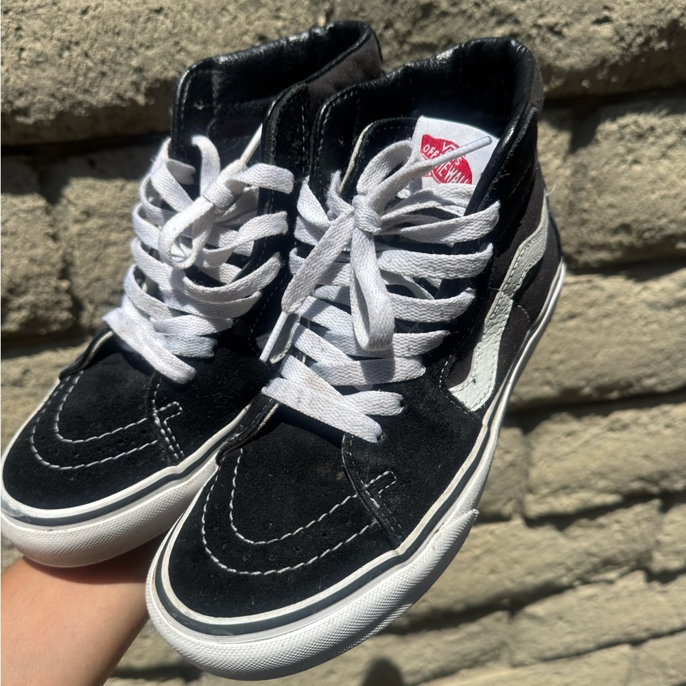 Black and White High-Top Sneakers